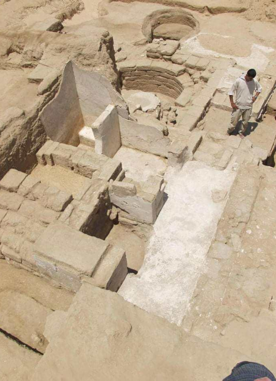 Excavation work at the site in 2005