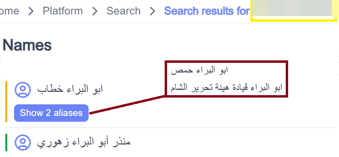 نتائج البحث عن رقم أبو البراء وأسمائه المرتبطة