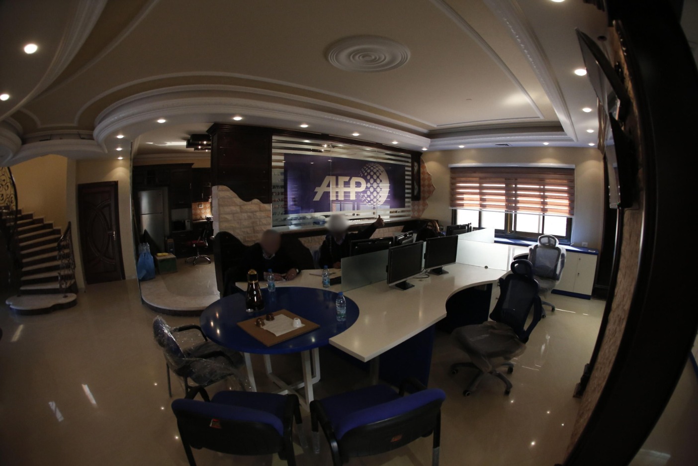 Inside the AFP offices located in the Hajji tower, Gaza City, 2015 (Credit: AFP)