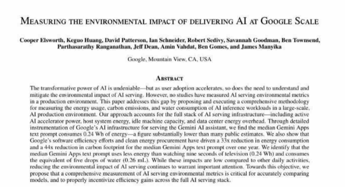 Screenshot from the technical paper published by Google