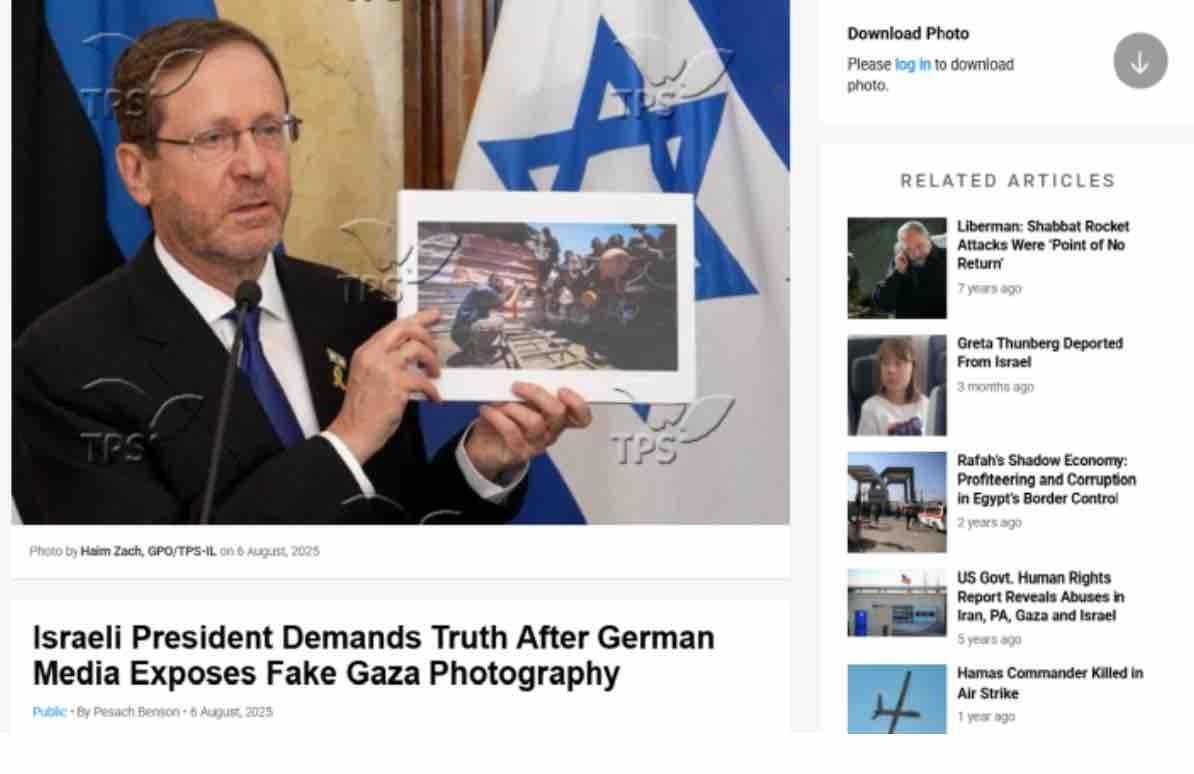 Israeli president promotes narrative that photos of famine were faked - August 6, 2025