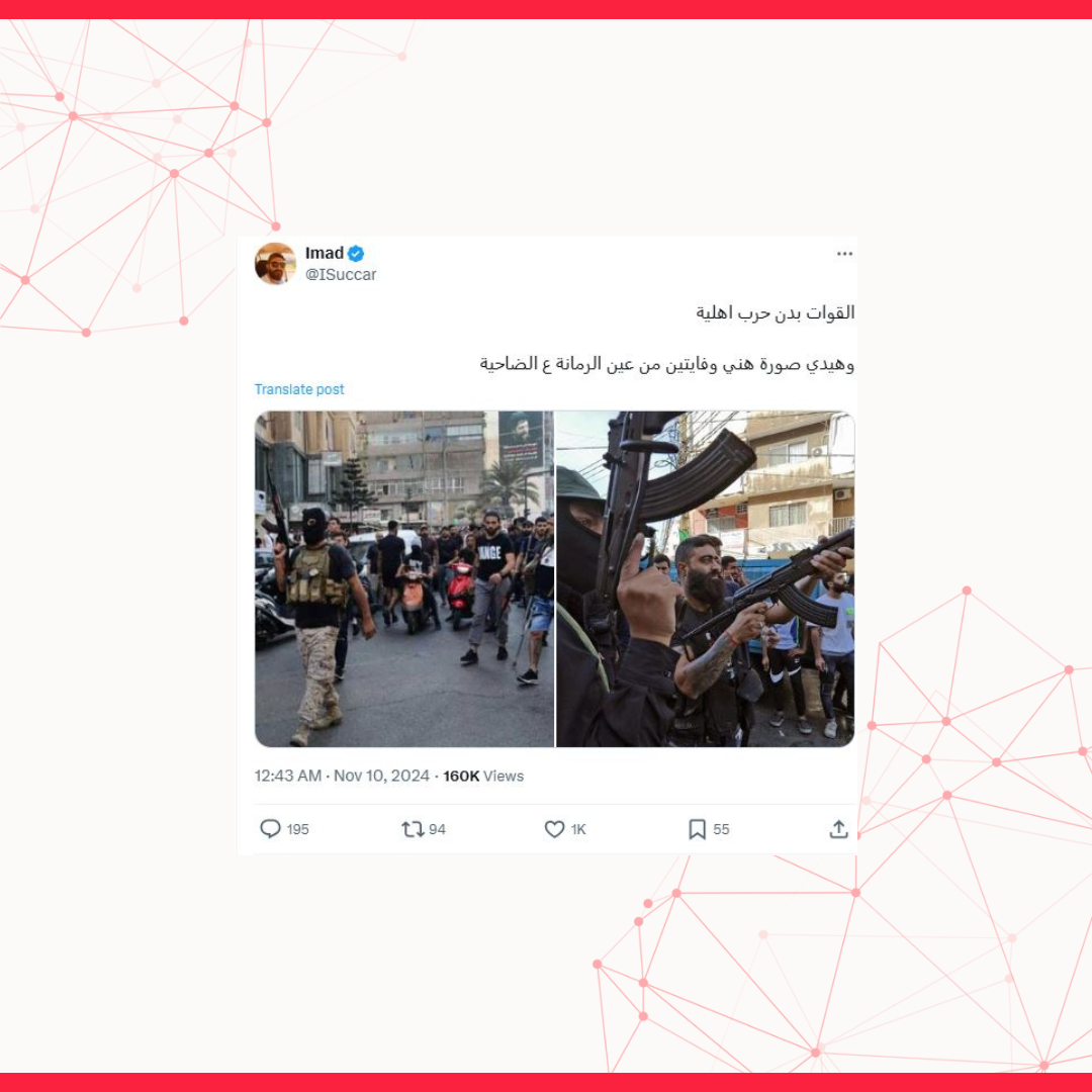 Image accompanying صور من منطقة عين الرمانة تظهر استعداد لأشخاص يحملون السلاح للحرب الأهلية